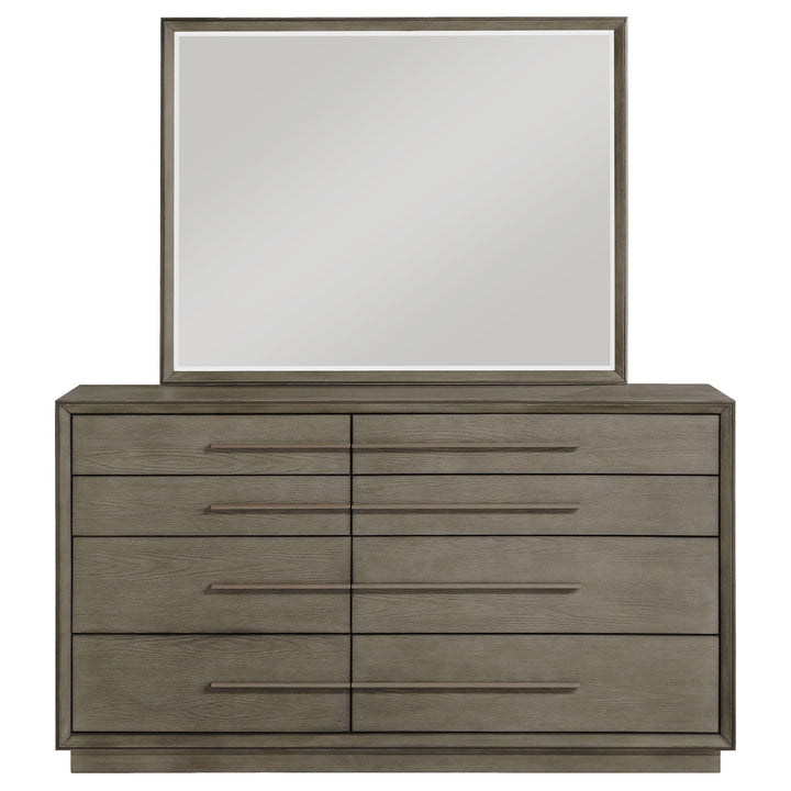 Durango 8-drawer Dresser and Mirror Taupe Oak