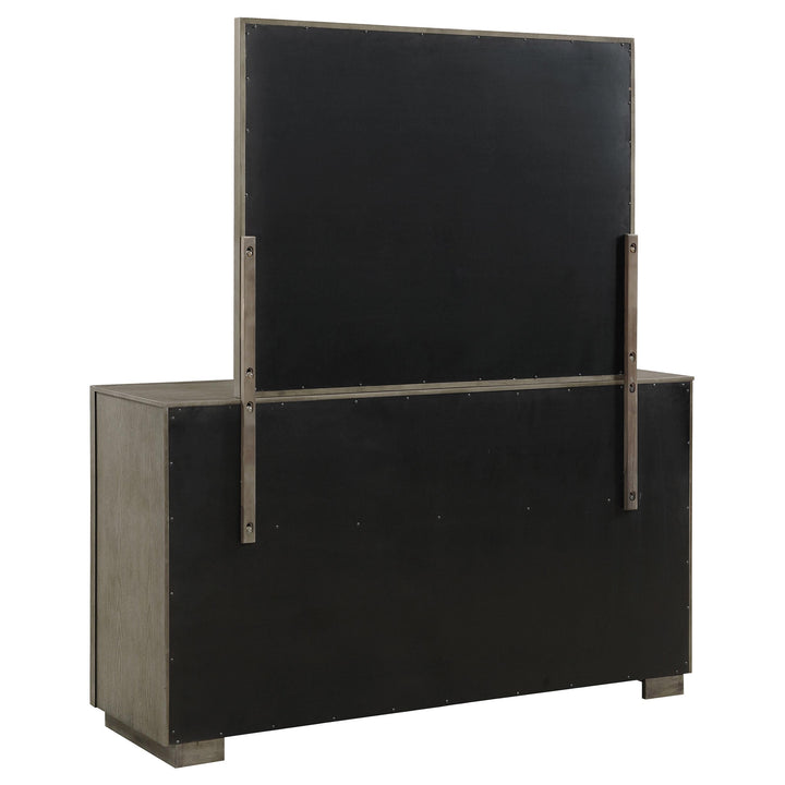 Durango 8-drawer Dresser and Mirror Taupe Oak