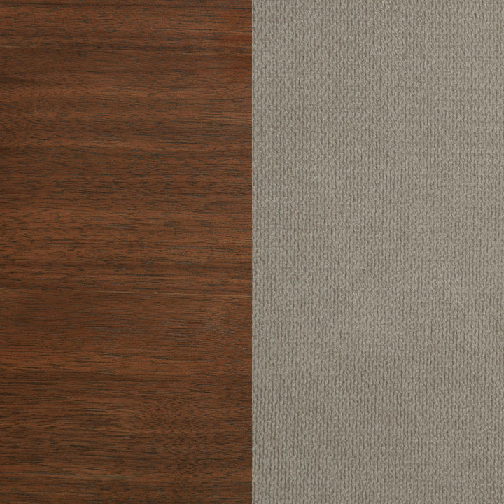 Maderia 57-inch Upholstered Eastern King Panel Bed Walnut