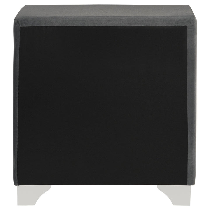 Melody Upholstered 2-drawer Nightstand Grey