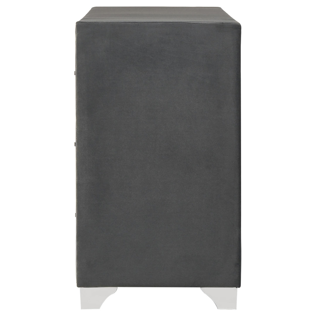 Melody 6-drawer Upholstered Dresser Grey