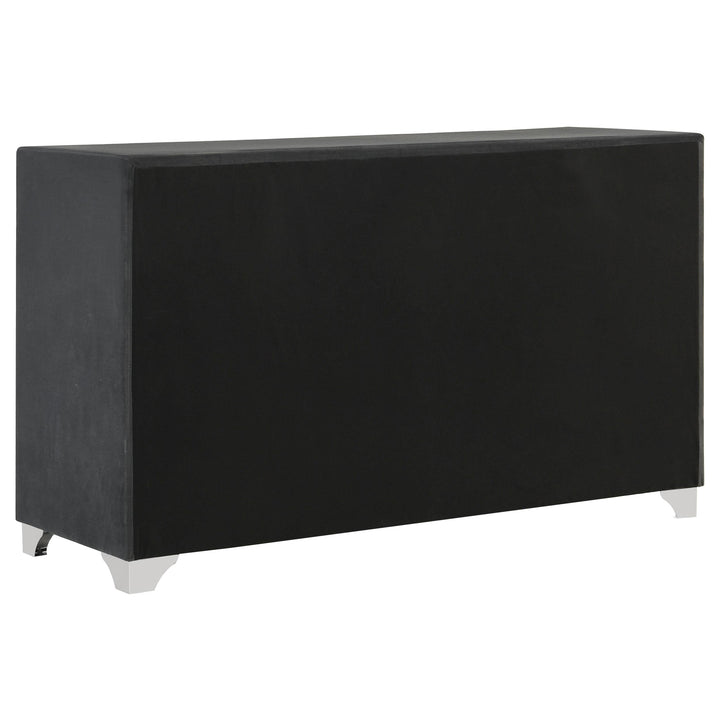 Melody 6-drawer Upholstered Dresser Grey