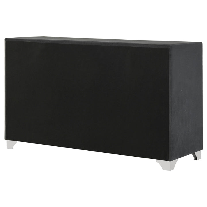 Melody 6-drawer Upholstered Dresser Grey