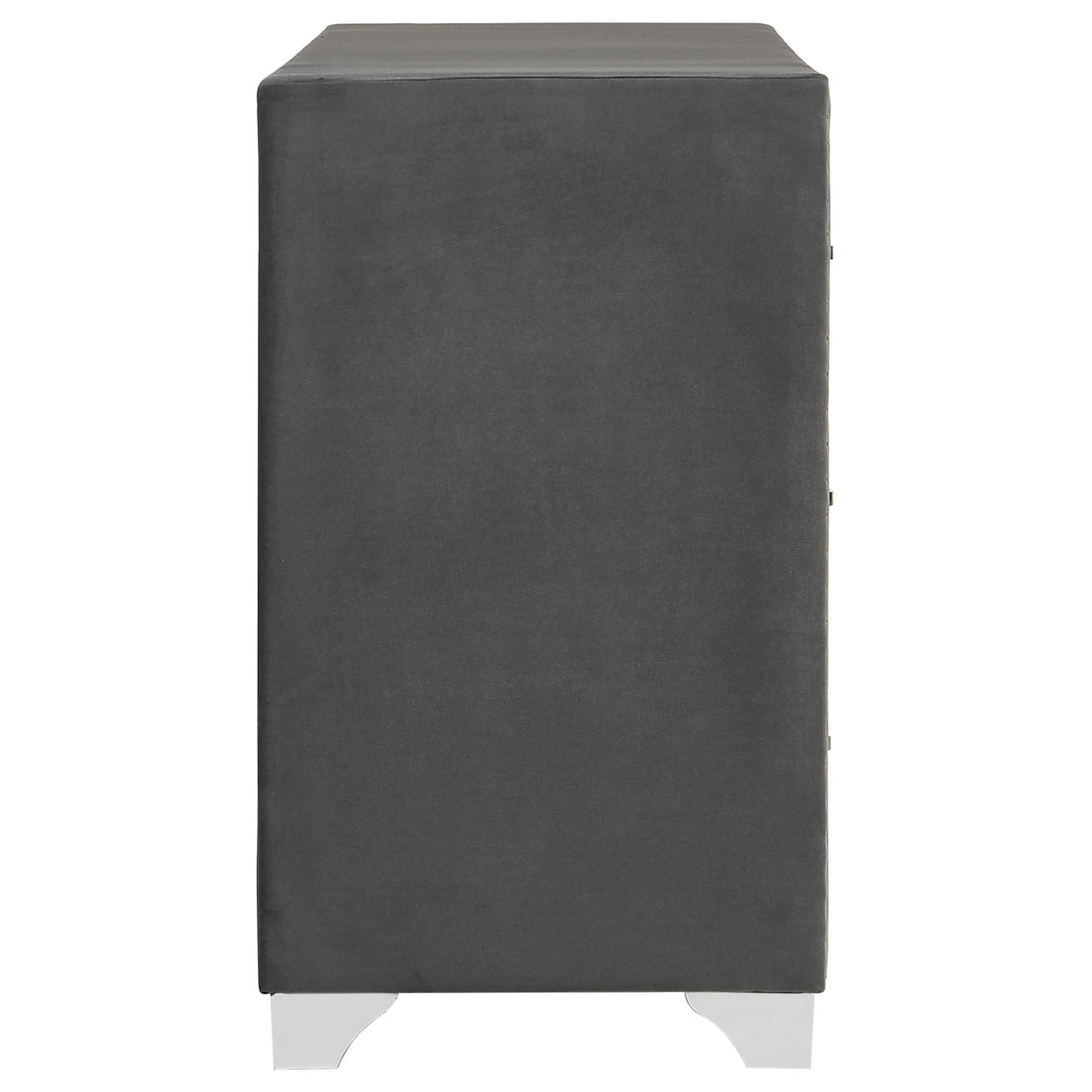 Melody 6-drawer Upholstered Dresser Grey