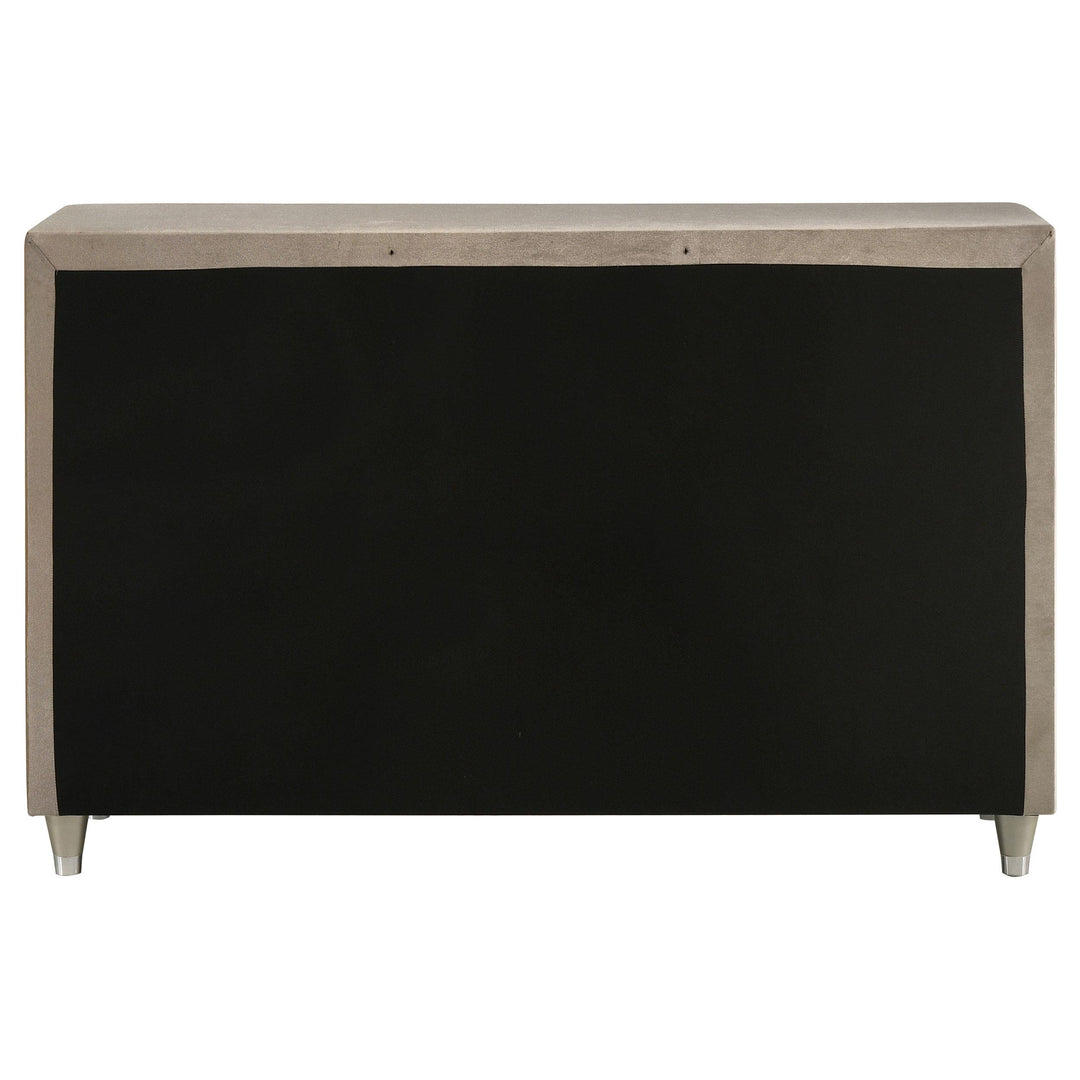 Antonella 7-drawer Upholstered Dresser Ivory and Camel