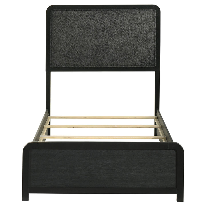 Cavelle 51-inch Upholstered Twin Panel Bed Black