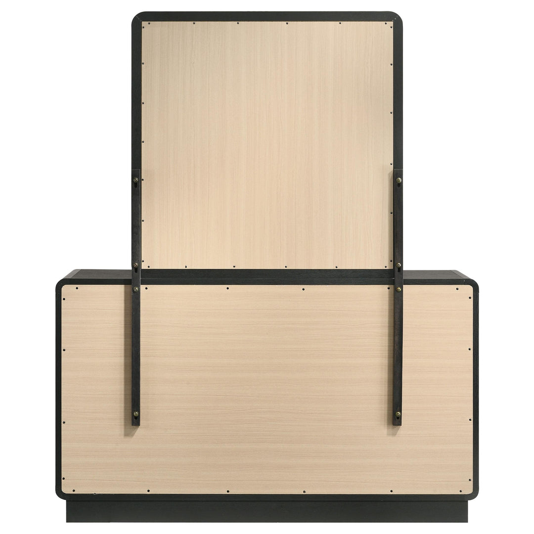 Cavelle 6-drawer Dresser and Mirror Black