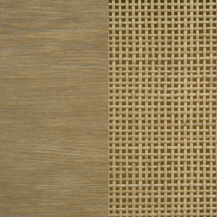 Arini Cane Weave Full Length Standing Floor Mirror Sand Wash
