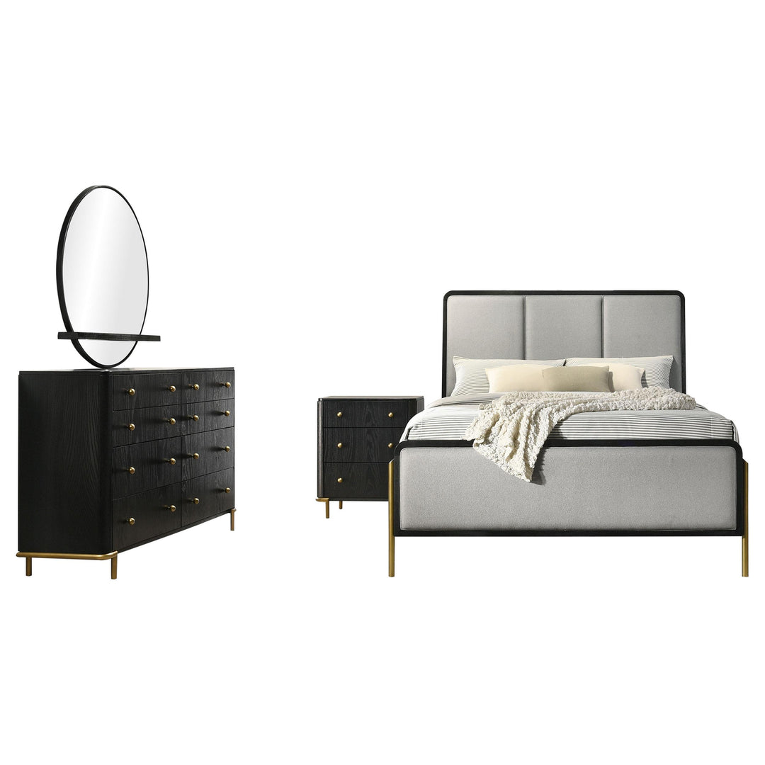Arini 4-piece Eastern King Bedroom Set Black and Grey