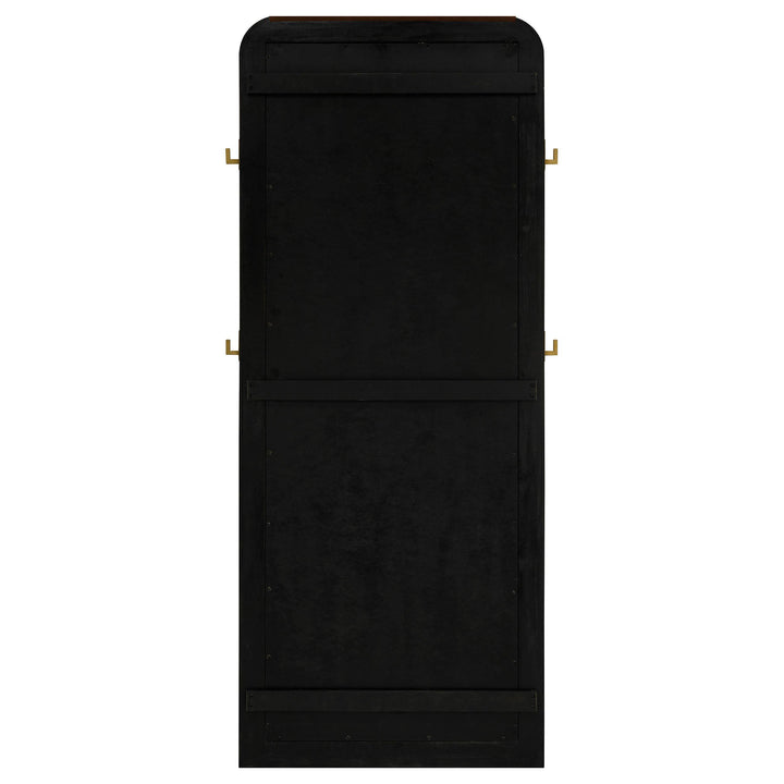 Arini Cane Weave Full Length Standing Floor Mirror Black