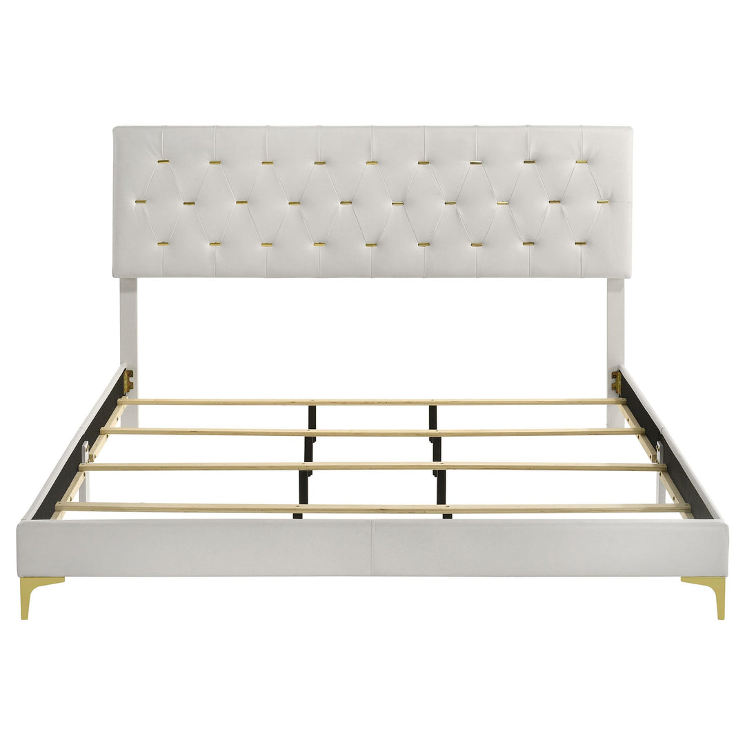 Kendall Upholstered Eastern King Panel Bed White