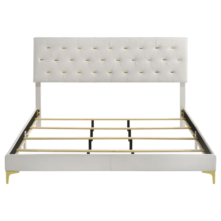 Kendall Upholstered Eastern King Panel Bed White