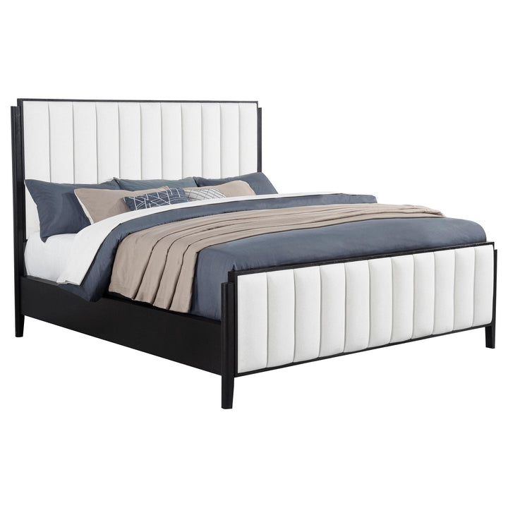 Brookmead 60-inch Upholstered California King Bed Black