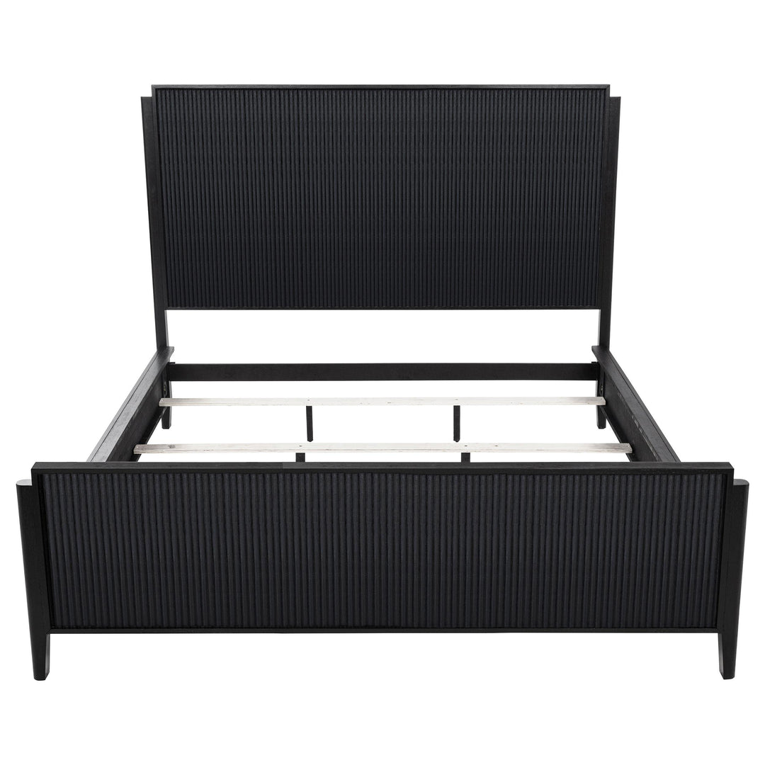 Brookmead Wood California King Panel Bed Black