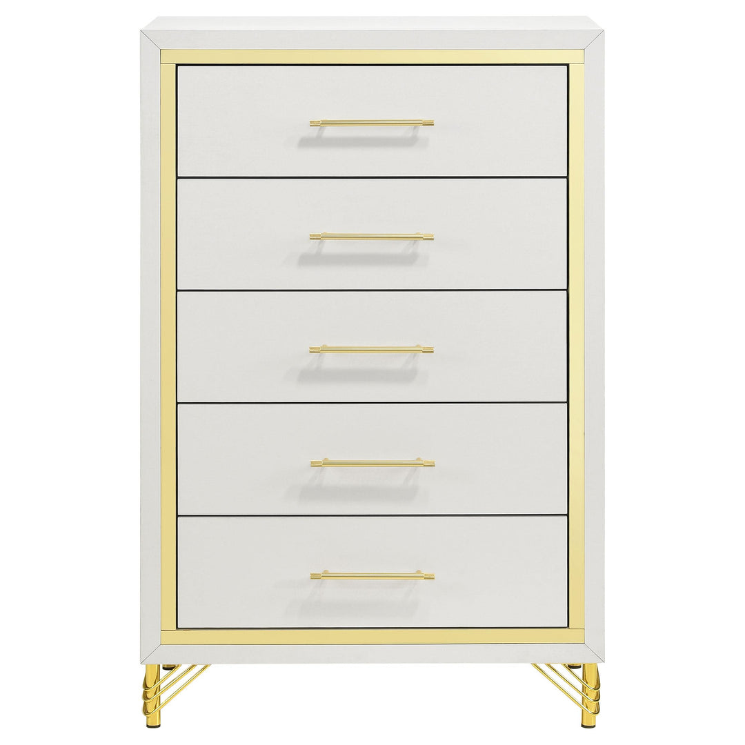 Lucia 5-drawer Bedroom Chest of Drawers White