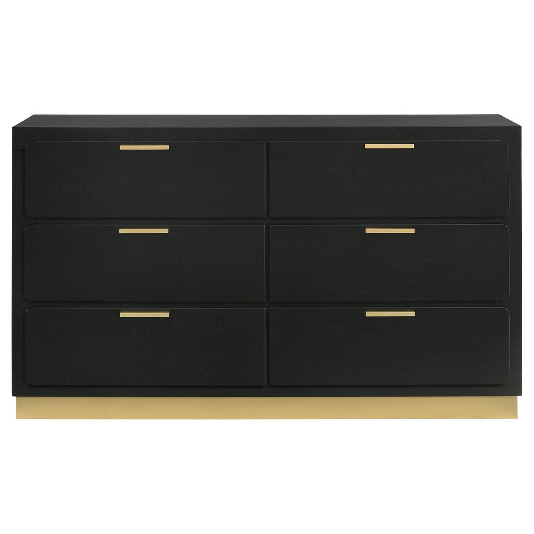 Caraway 6-drawer Dresser Black
