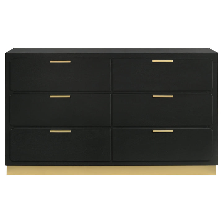 Caraway 6-drawer Dresser Black