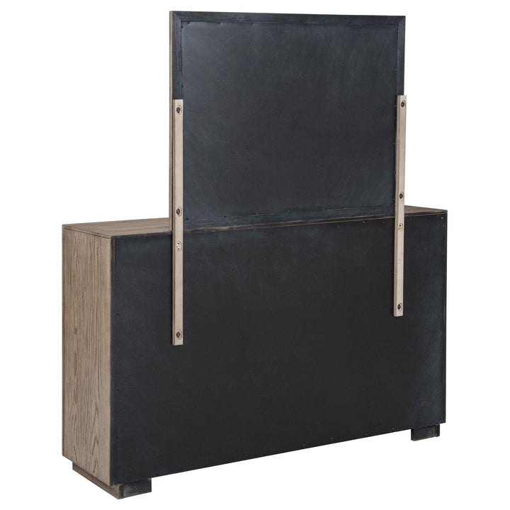Kenora 6-drawer Dresser and Mirror Barley Brown
