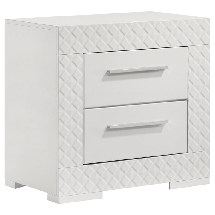 Ives 5-piece Eastern King Bedroom Set White High Gloss