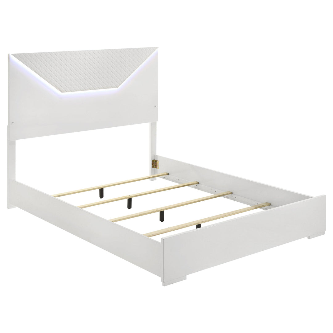 Ives 5-piece Queen Bedroom Set White High Gloss