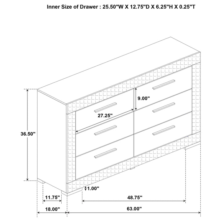 Ives 5-piece Queen Bedroom Set Grey High Gloss