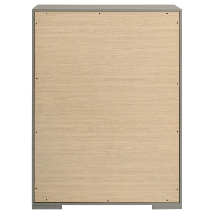 Ives 5-drawer Bedroom Chest of Drawers Grey High Gloss