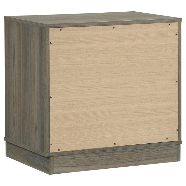 Fenwick 2-drawer Nightstand Bedside Table Grey Oak