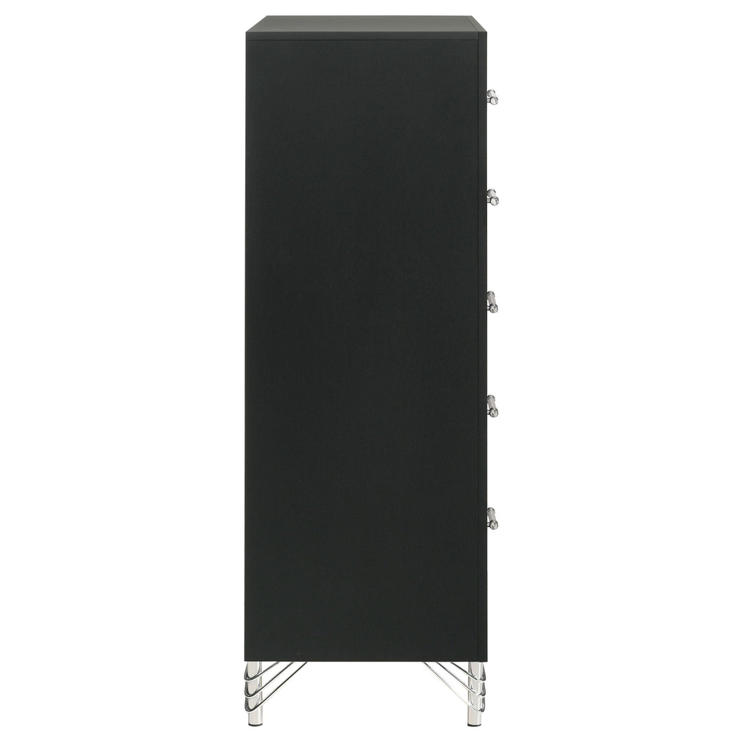 Lucia 5-drawer Bedroom Chest of Drawers Black