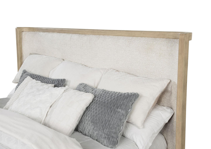 Kailani 52-inch Eastern King Wingback Bed Beige Oak