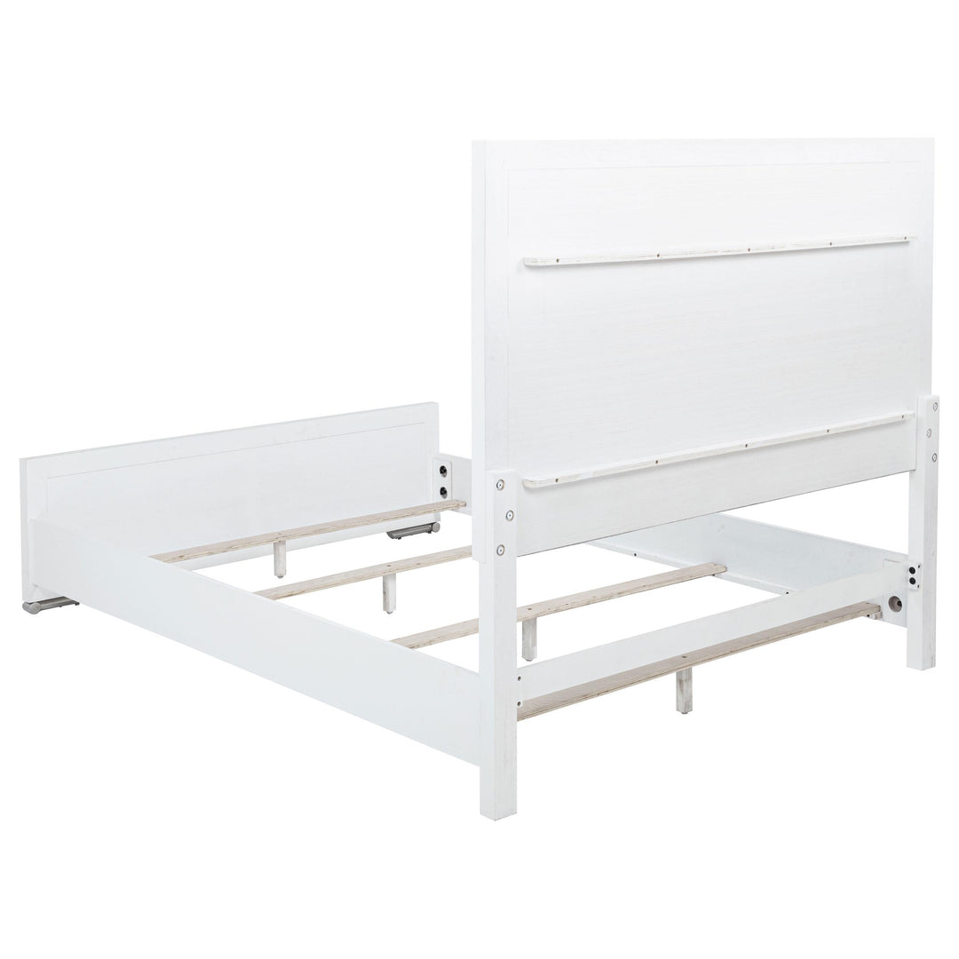 Gracemont 57-inch Queen Panel Bed Grey and White