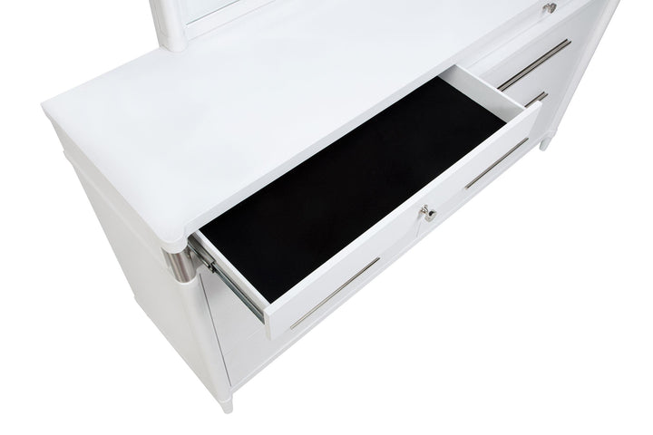 Gracemont 8-drawer Bedroom Dresser with Mirror White