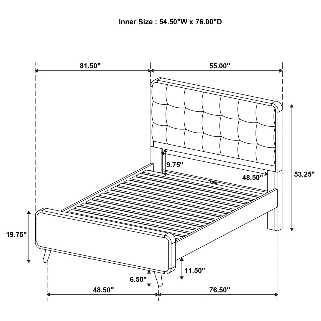 Robyn 4-piece Full Bedroom Set Light Ash