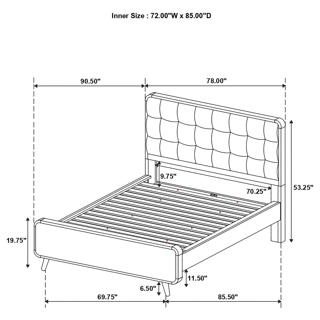 Robyn 4-piece California King Bedroom Set Light Ash