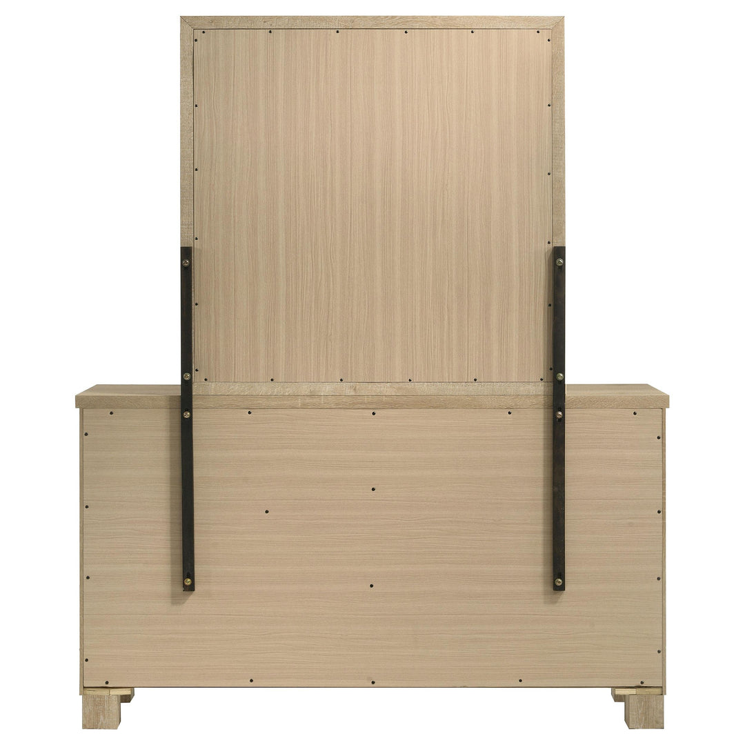 Oakglen 6-drawer Bedroom Dresser and Mirror Weathered Oak