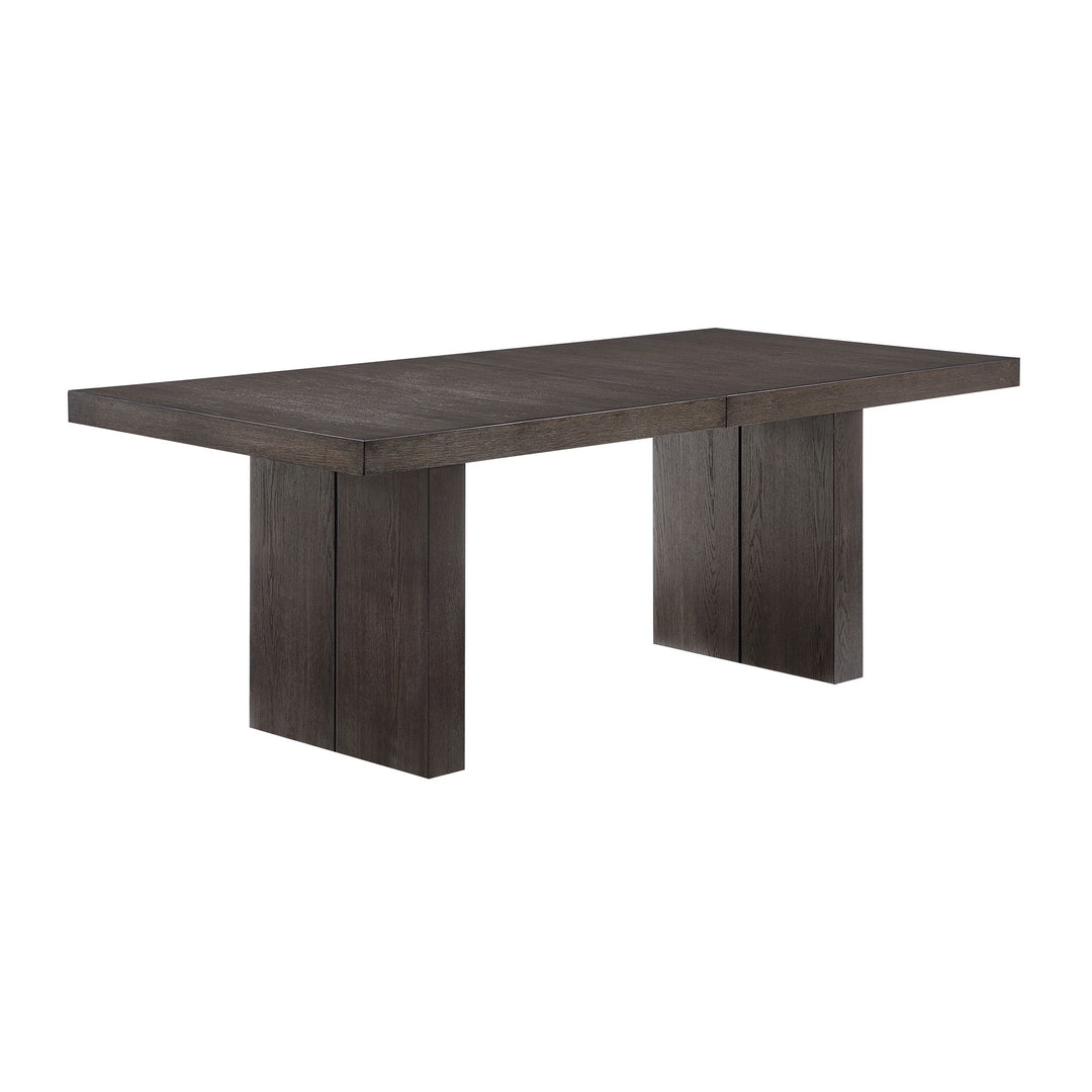 Evan - Dining Table With Leaf - Dark Brown / Black