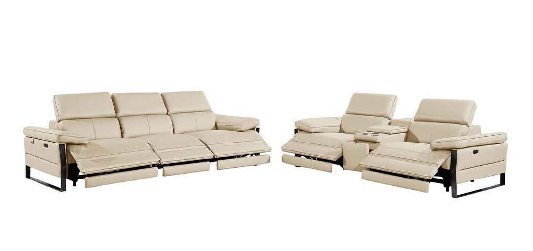 1246 - Modular Power Triple Reclining Sofa And Console Loveseat Set With Power Headrests