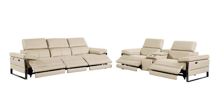 1246 - Modular Power Triple Reclining Sofa And Console Loveseat Set With Power Headrests