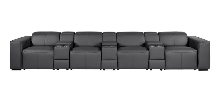 1224 - 7-Piece Modular Power Reclining Sofa In With 4 Power Recliners &amp; Power Headrests