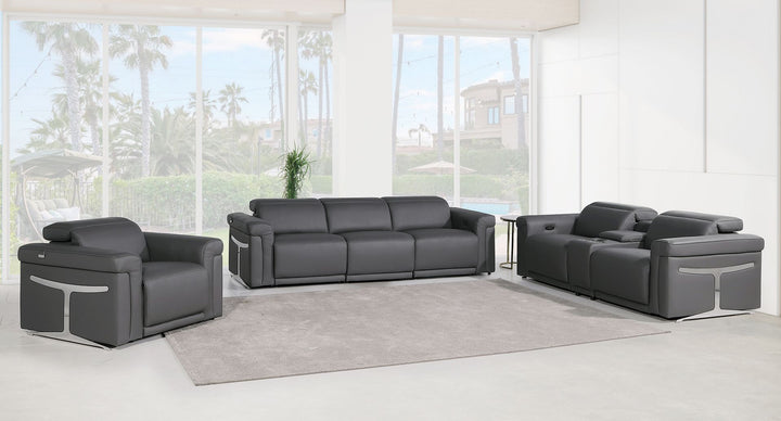 1126 - 7-Piece Modular Power Reclining Sofa, Loveseat & Chair Set In With 5 Power Recliners & Power Headrests