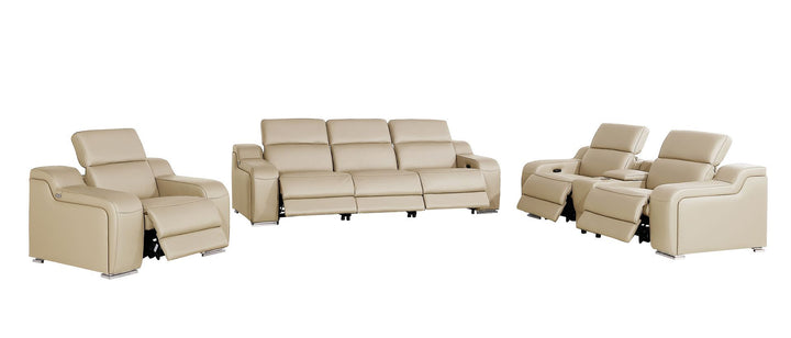 1116 - 7-Piece Modular Power Reclining Sofa, Loveseat &amp; Chair Set In With 6 Power Recliners &amp; Power Headrests