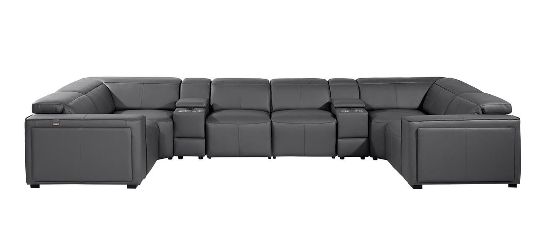 1224 - 8-Piece U-Shaped Sectional Sofa In With 2 Power Recliners &amp; Power Headrests