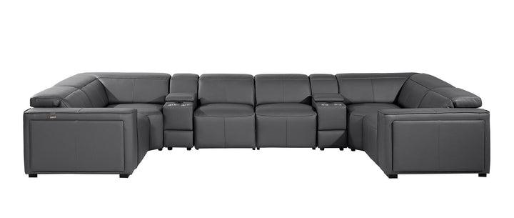 1224 - 8-Piece U-Shaped Sectional Sofa In With 2 Power Recliners &amp; Power Headrests