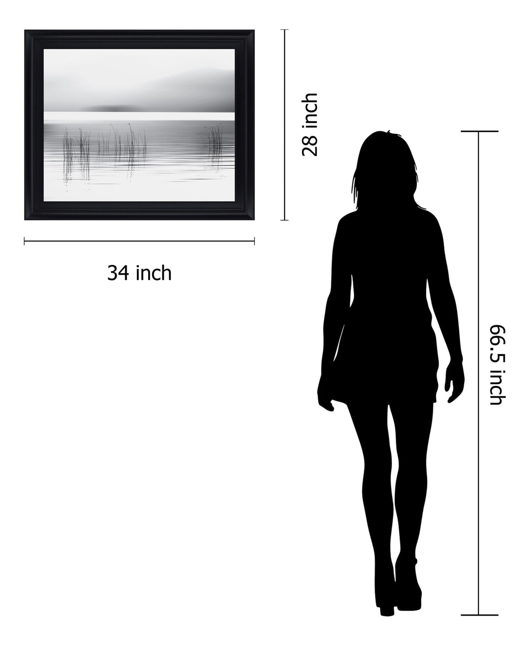 Whispering Reeds - 28" x 34" Framed Wall Art