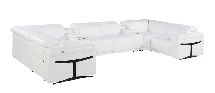 1126 - 8-Piece U-Shaped Sectional Sofa In With 2 Power Recliners &amp; Power Headrests