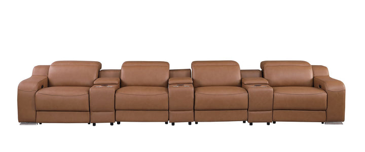 1116 - 7-Piece Modular Power Reclining Sofa In With 4 Power Recliners &amp; Power Headrests