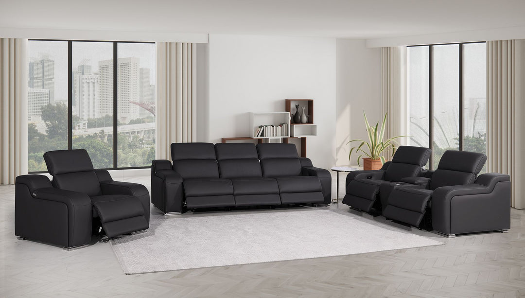 1116 - 7-Piece Modular Power Reclining Sofa, Loveseat &amp; Chair Set In With 6 Power Recliners &amp; Power Headrests