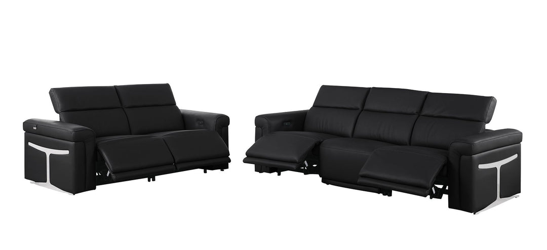 1126 - 5-Piece Modular Power Reclining Sofa And Loveseat Set In With 4 Power Recliners &amp; Power Headrests
