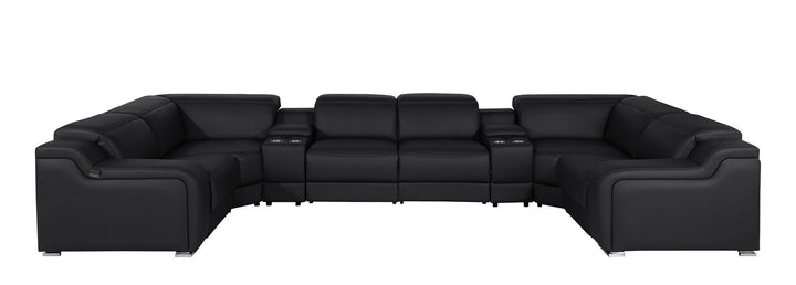 1116 - 8-Piece U-Shaped Sectional Sofa In With 2 Power Recliners &amp; Power Headrests