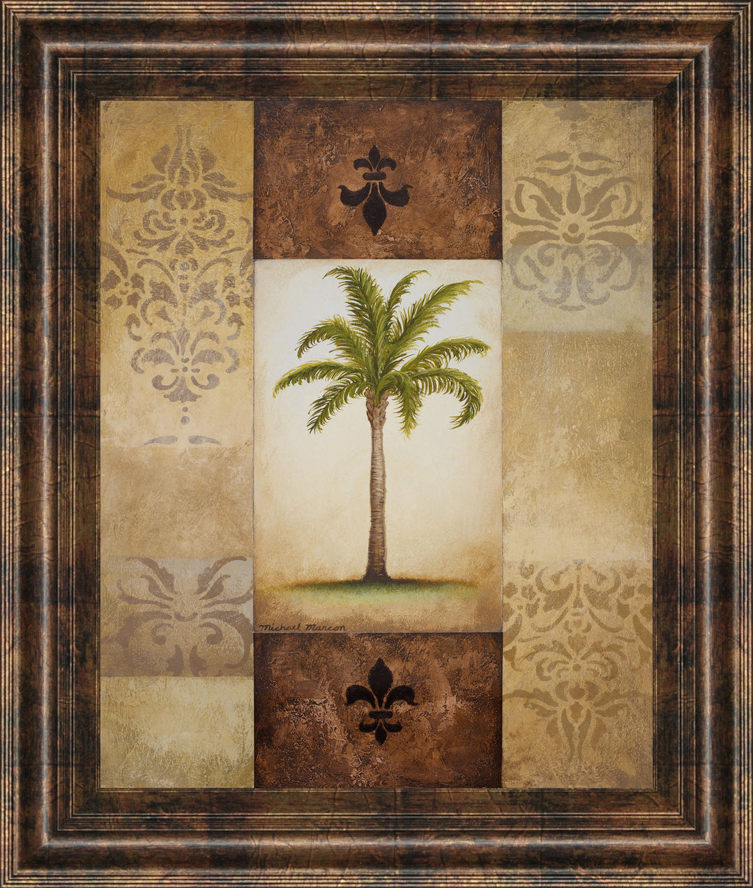 Fantasy Palm I By Michael Marcon - Framed Print Wall Art - Green