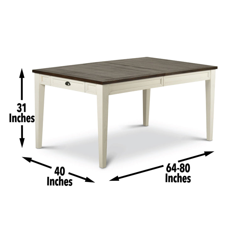 Cayla - Table - Dark Oak & White